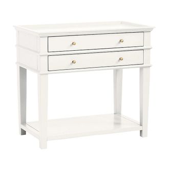 Ballard Designs Grace Open 2-Drawer Nightstand - Soft White - Ballard Designs