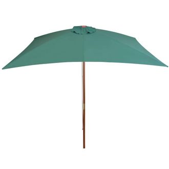 Berkfield Home Parasol 200x300 cm Wooden Pole Green
