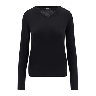 Max Mara Idoneo Wool Sweater - Dames - V-hals truien - Zwart - M - Wol - Truien & Vesten