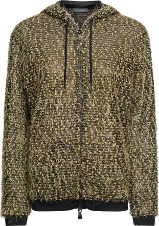 Elena Miro Top met capuchon en rits - Bruin