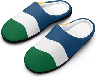 Generic The North Star Flag Cotton Slippers for Women Indoor Outdoor Slipper Slip-On Memory Foam Home Shoes
