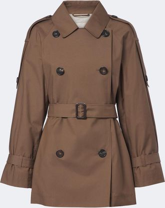 Max Mara Cropped cotton-blend twill trench coat