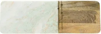Foreside Home And Garden Elise Light Green Onyx Long Marble Serving Board in White at Nordstrom