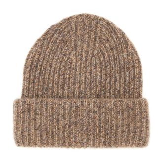 Soft Goat Gem&ecirc;leerde muts - unisex - Accessoires - Bruin - Maat: ONE Size Leer