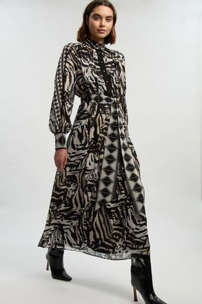 Karen Millen Animal Print Maxi Dress at Nordstrom, Size 8