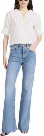 Frame Denim Keepsake Popover Top In White