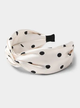 Simons Womens Dotted knotted wide headband