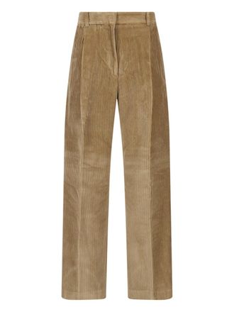 R&oacute;he Ted Beige Straight-Leg Corduroy Pants