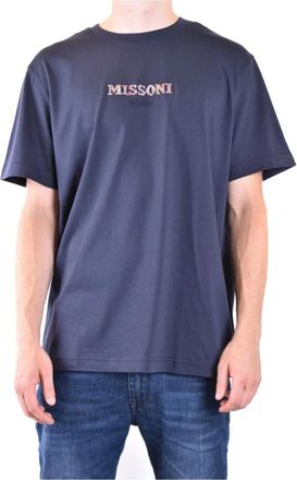 Missoni Heren, Tops, Blauw, Maat: S Katoen