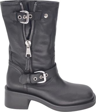 Strategia Schoenen, Dames, Zwart, 40 EU, Leer, A5738 Enkellaars
