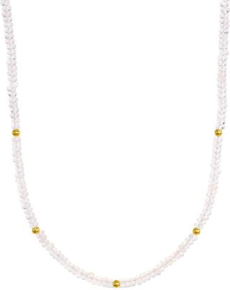 Jewelmak 14K Rose Quartz Necklace