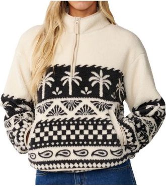 Rip Curl Bossa Nova 1/4 Zip Polarfleece Fleecepullover f&uuml;r Damen | beige
