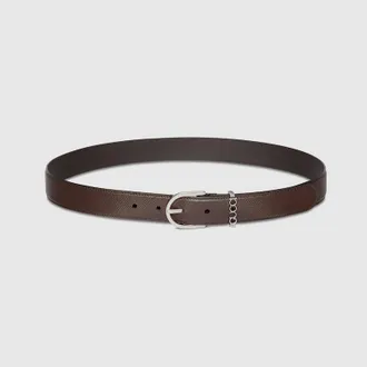 Gucci Belt With Stirrup Buckle, Size Gucci 100, Brown, Leather