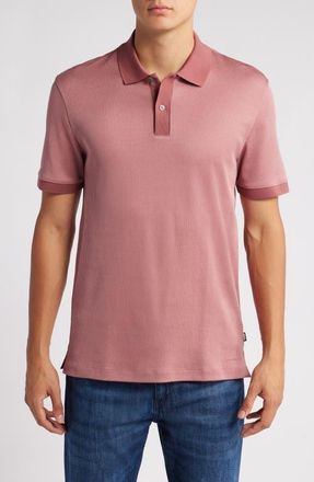 BOSS Parlay Cotton Piqué Polo in Open Red at Nordstrom, Size Xx-Large