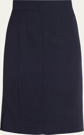 Akris Wool-Blend Knee-Length Pencil Skirt