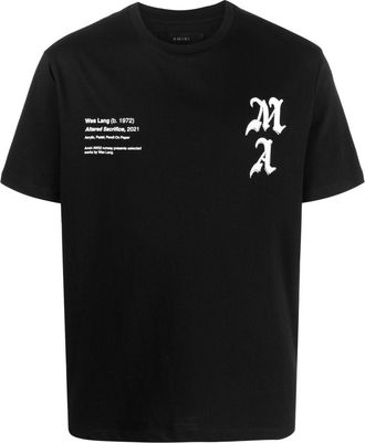 Amiri x Wes Lang Checker Skull T-shirt - men - Cotton - XXXL - Black