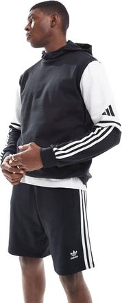 adidas adidas Football - Squadra 25 - Felpa con cappuccio nera e bianca-Nero