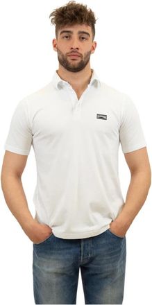 Vilebrequin Tops, Heren, Wit, M, Katoen, Korte Mouw Katoen Piqu&eacute; Polo Shirt