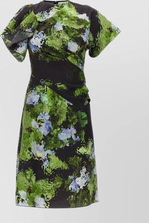 Victoria Beckham floral print ruffle detail dress