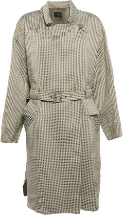 Emporio Armani gingham belted coat - Neutrals