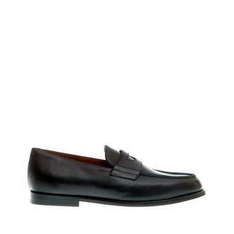 Doucal's Blauwe Leren Loafers - Heren - Loafers - Zwart - 43 EU - Leer - Schoenen