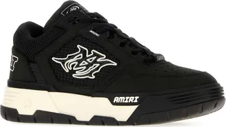 Amiri Leather and Mesh Lace-Up Sneaker - Black