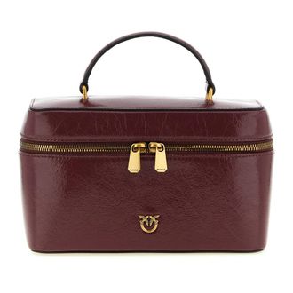 Pinko Gestructureerde Vanity Case - Dames - Handtassen - Rood - ONE Size - Tassen