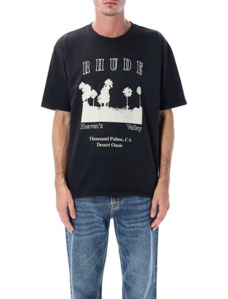 Rhude Thousand Palms Cotton Graphic T-Shirt