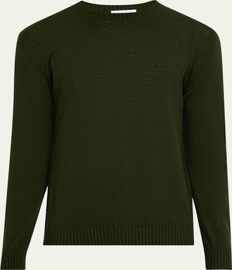 Anderson & Sheppard Mens Silk and Cashmere Crewneck Sweater