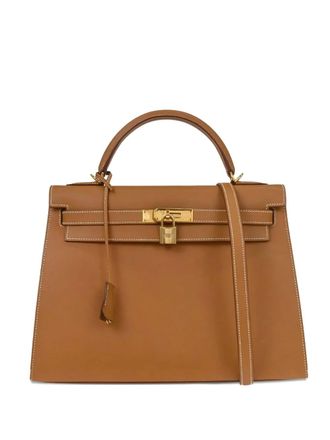 Herm&egrave;s Borsa tote Kelly Sellier 32 in pelle 2000 - Marrone