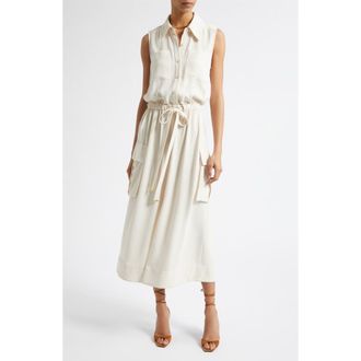 Ramy Brook Payton Sleeveless Shirtdress in Bone at Nordstrom, Size Xx-Large