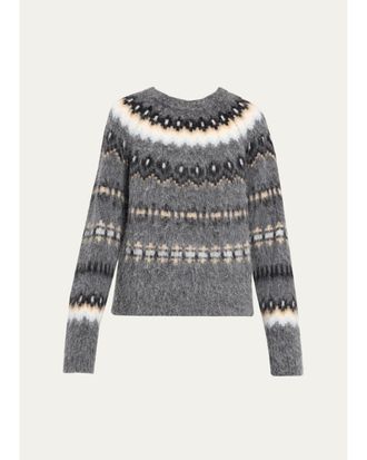 A.L.C. Clara Fair Isle-Style Alpaca-Wool Sweater