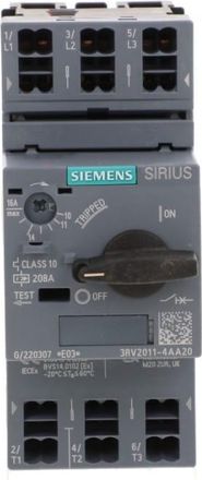 SIEMENS Disyuntor De Motor Sz S00 11-16a Clase 10 3rv2011-4aa20