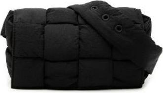 Bottega Veneta Pre-owned Padded Cassette Belt Bag - Dames - Vintage Schoudertas - Zwart - ONE Size - Nylon - Vintage