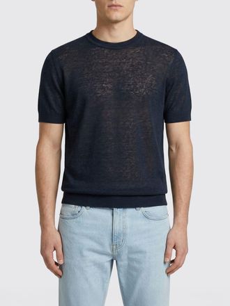 Zanone Pullover girocollo Zanone in lino e cotone