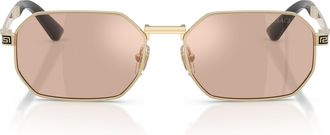 Versace Gold 0ve2297 Octagonal Sunglasses