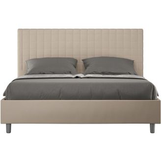 Itamoby Cama Matrimonio 160x190 Contenedor Dise&ntilde;o Moderno Sunny M Color: Beige - Versi&oacute;n: Con Caja De Almacenaje