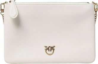 Pinko Bird Detail Leather Crossbody Bag