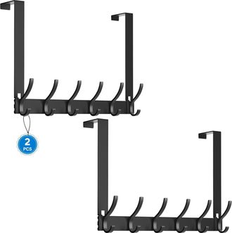 OEM Dos Ganchos Para Puerta - Sin Clavos, No Requiere Montaje. Perchero De Puerta Con 6 Ganchos, Ideal Para Ba&ntilde;os, Dormitorios Y Cocinas. Para Colgar Toal