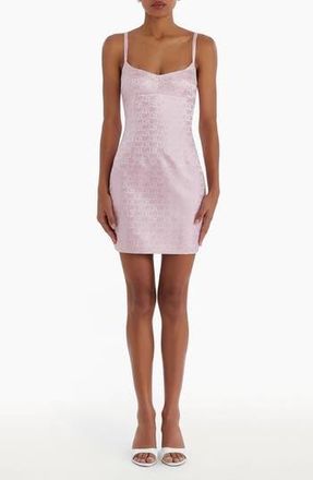 Amanda Uprichard Deserae Jacquard Sleeveless Minidress in Lotus at Nordstrom Rack, Size X-Small