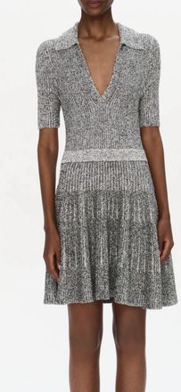 SIMKHAI Patricia Mini Dress In Ivory Black Marble