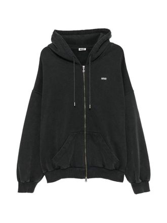 Avavav Tim Shoulderless Hoodie Av-logo Black