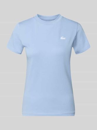 Lacoste Sport Slim Fit T-Shirt aus Baumwoll-Mix in Rauchblau, Gr&ouml;&szlig;e 34