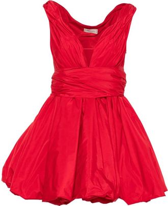 Blumarine Bow-detail Ruched Mini Dress