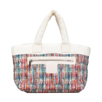 Chanel Pre-owned Nylon Tweed Printed Coco Cocoon Tote - Dames - Vintage Shopper - Veelkleurig - ONE Size - Nylon - Vintage