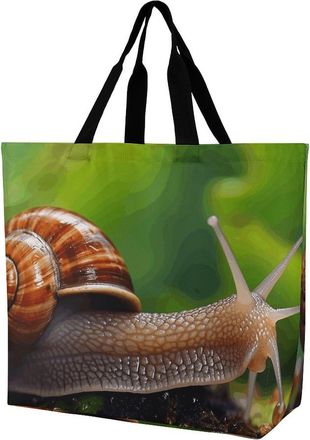 Generic Wildlife Animal Snail Grocery Bag Portable Shopping Bag Foldable Shopping Bags For Ladies Work College