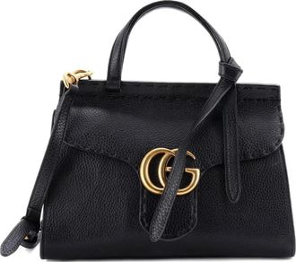 Gucci GG Marmont Top Handle Bag Leather Mini satchel - Nero