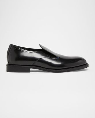 Lanvin Men & apos;s Stacked Heel Leather Loafers