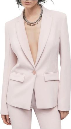 Patrizia Pepe Fitted Crepe Stretch Blazer - Dames - Blazers - Roze - M - Polyester - Jassen