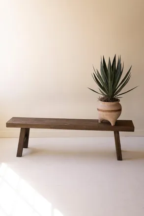 Kalalou Wood Bench - Dark Brown